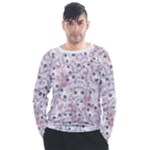 Sweet Kawaii Kitty Pattern (ai) Bk Men s Long Sleeve Raglan T-Shirt