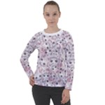 Sweet Kawaii Kitty Pattern (ai) Bk Women s Long Sleeve Raglan T-Shirt