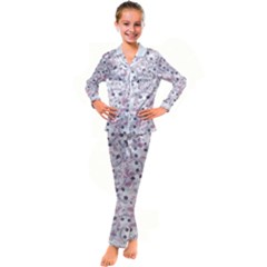 Kids  Satin Long Sleeve Pajamas Set 