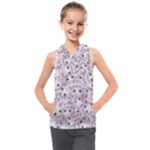 Sweet Kawaii Kitty Pattern (ai) Bk Kids  Sleeveless Hoodie