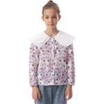 Sweet Kawaii Kitty Pattern (ai) Bk Kids  Peter Pan Collar Blouse