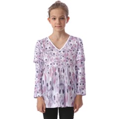 Kids  V Neck Casual Top 