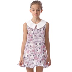 Kids  Pilgrim Collar Ruffle Hem Dress 