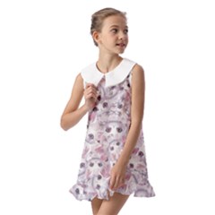 Kids  Pilgrim Collar Ruffle Hem Dress 