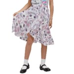 Sweet Kawaii Kitty Pattern (ai) Bk Kids  Ruffle Flared Wrap Midi Skirt