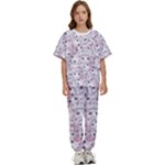 Sweet Kawaii Kitty Pattern (ai) Bk Kids  T-Shirt and Pants Sports Set