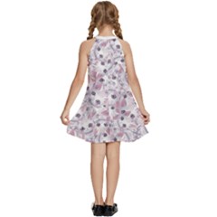 Kids  Halter Collar Waist Tie Chiffon Dress 