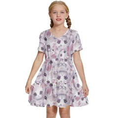 Kids  Short Sleeve Tiered Mini Dress 