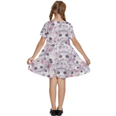 Kids  Short Sleeve Tiered Mini Dress 