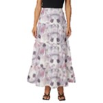 Sweet Kawaii Kitty Pattern (ai) Bk Tiered Ruffle Maxi Skirt