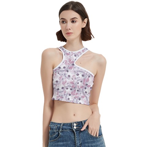 Sweet Kawaii Kitty Pattern (ai) Bk Cut Out Top from ArtsNow.com