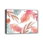 Feathers, Boho, Cute, Feather, Pastel Mini Canvas 7  x 5  (Stretched)