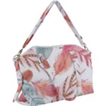 Feathers, Boho, Cute, Feather, Pastel Canvas Crossbody Bag