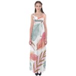 Feathers, Boho, Cute, Feather, Pastel Empire Waist Maxi Dress