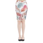 Feathers, Boho, Cute, Feather, Pastel Midi Wrap Pencil Skirt