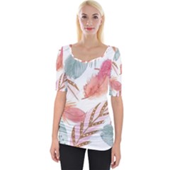 Wide Neckline T-Shirt 