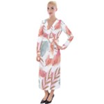 Feathers, Boho, Cute, Feather, Pastel Velvet Maxi Wrap Dress