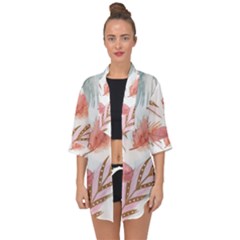 Open Front Chiffon Kimono 