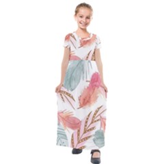 Kids  Short Sleeve Maxi Dress 