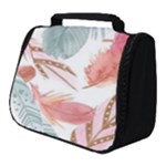 Feathers, Boho, Cute, Feather, Pastel Full Print Travel Pouch (Small)