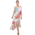 Feathers, Boho, Cute, Feather, Pastel Maxi Chiffon Cover Up Dress