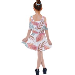 Kids  Shoulder Cutout Chiffon Dress 