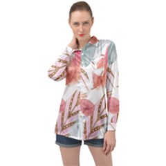 Long Sleeve Satin Shirt 