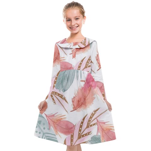 Feathers, Boho, Cute, Feather, Pastel Kids  Midi Sailor Dress from ArtsNow.com