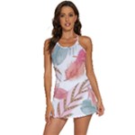 Feathers, Boho, Cute, Feather, Pastel 2-in-1 Flare Activity Dress