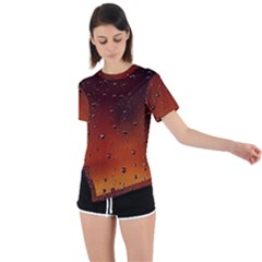 Asymmetrical Short Sleeve Sports T-Shirt 