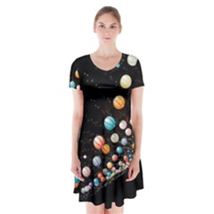 Ballons Night Party Short Sleeve V