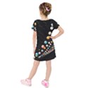 Kids  Short Sleeve Velvet Dress 