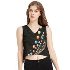 V-Neck Cropped Tank Top 