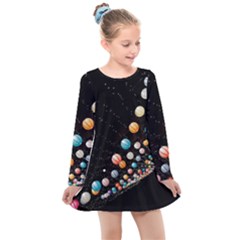 Kids  Long Sleeve Dress 