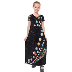 Kids  Short Sleeve Maxi Dress 