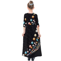 Kids  Quarter Sleeve Maxi Dress 