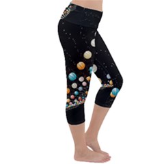 Lightweight Velour Capri Yoga Leggings 