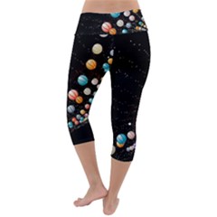 Lightweight Velour Capri Yoga Leggings 