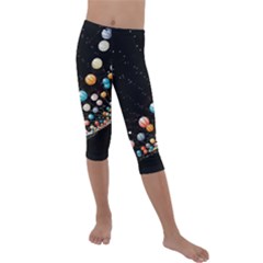 Kids  Lightweight Velour Capri Leggings  