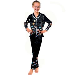 Kids  Satin Long Sleeve Pajamas Set 