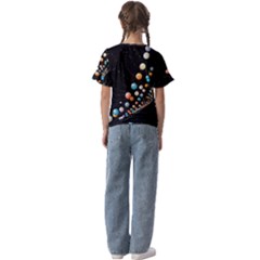 Kids  Cuff Sleeve Scrunch Bottom T-Shirt 