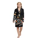 Kids  Long Sleeve Velvet Lounge Robe 