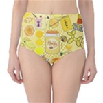 Marillo Pastel Zkt, Aesthetic, Stickers, Yellow Classic High-Waist Bikini Bottoms