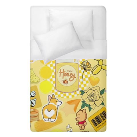 Marillo Pastel Zkt, Aesthetic, Stickers, Yellow Duvet Cover (Single Size) from ArtsNow.com