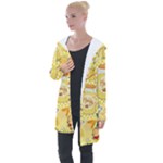 Marillo Pastel Zkt, Aesthetic, Stickers, Yellow Longline Hooded Cardigan