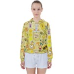 Marillo Pastel Zkt, Aesthetic, Stickers, Yellow Women s Tie Up Sweat