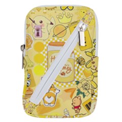 Marillo Pastel Zkt, Aesthetic, Stickers, Yellow Belt Pouch Bag (Large) from ArtsNow.com