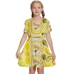 Kids  Short Sleeve Tiered Mini Dress 