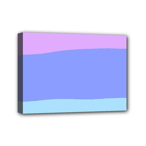 Pastel Colour, Blue, Lilac, Orange, Pastel, Pink, Romance Mini Canvas 7  x 5  (Stretched) from ArtsNow.com