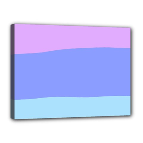 Pastel Colour, Blue, Lilac, Orange, Pastel, Pink, Romance Canvas 16  x 12  (Stretched) from ArtsNow.com